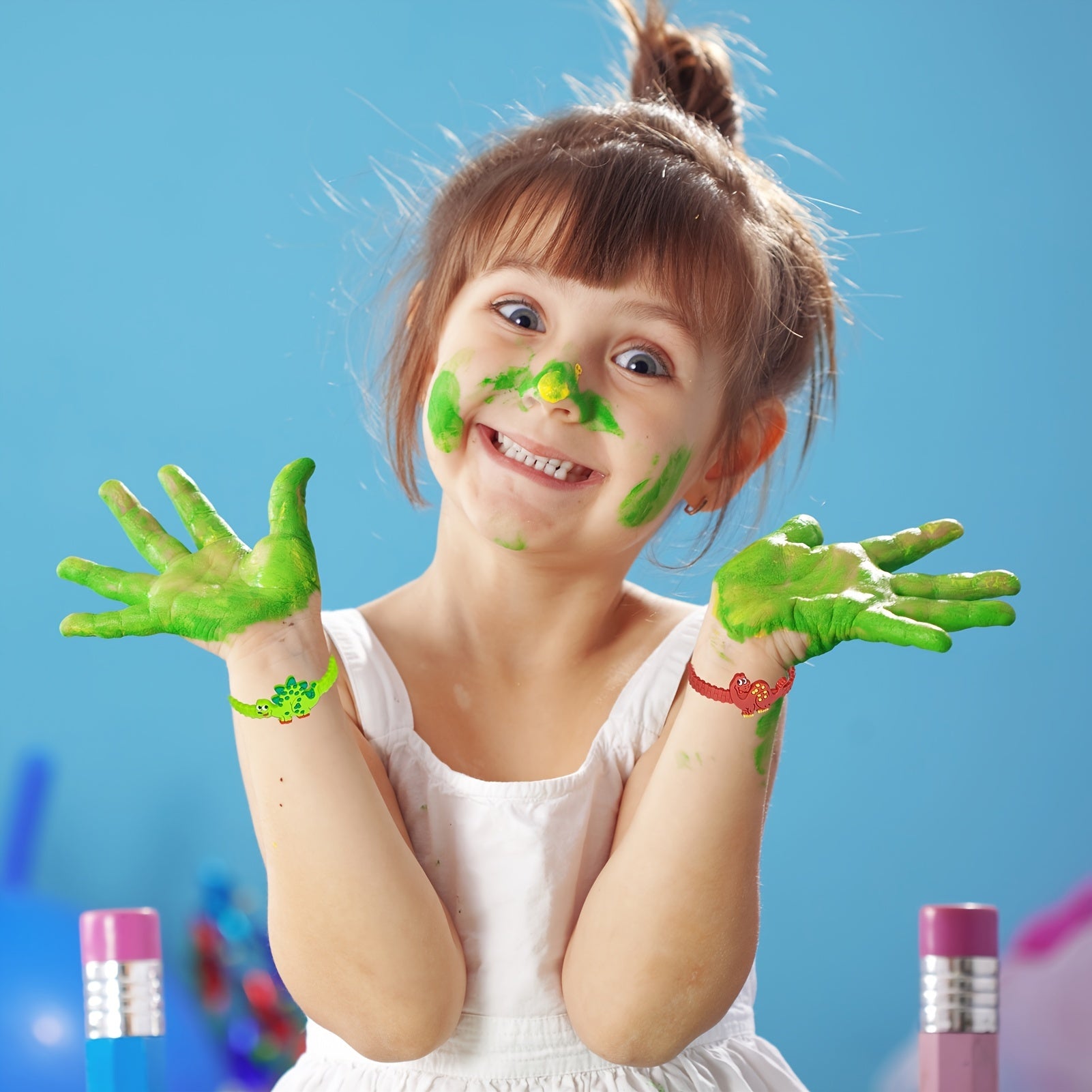 24Pcs Dinosaur Silicone Bracelets Party Favors Kids Boys Girls Birthdays