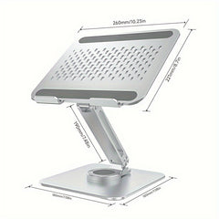 Adjustable Laptop Stand 360 Rotating Base Ergonomic Riser for Collaborative Work