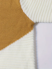  Colorblock Round Neck Jumper