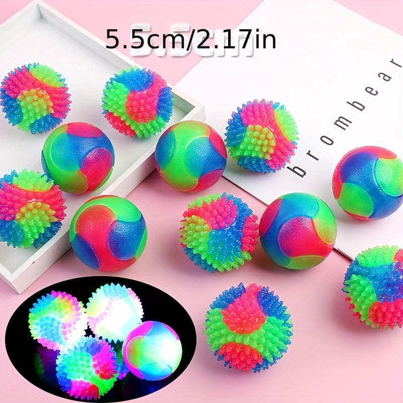 Glow Dog Chew Ball Toy Flashing Elastic Ball Pet Toys