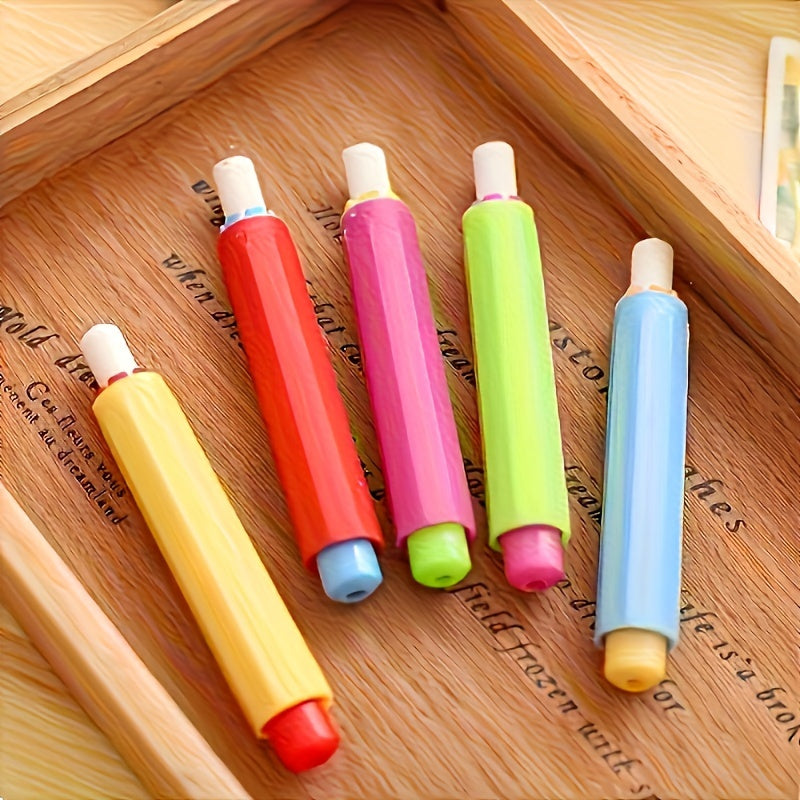 3pc Easy-Grip Chalk Clip, Non-Dirty Cover, Durable, Wear-Resistant, Mixed Colors