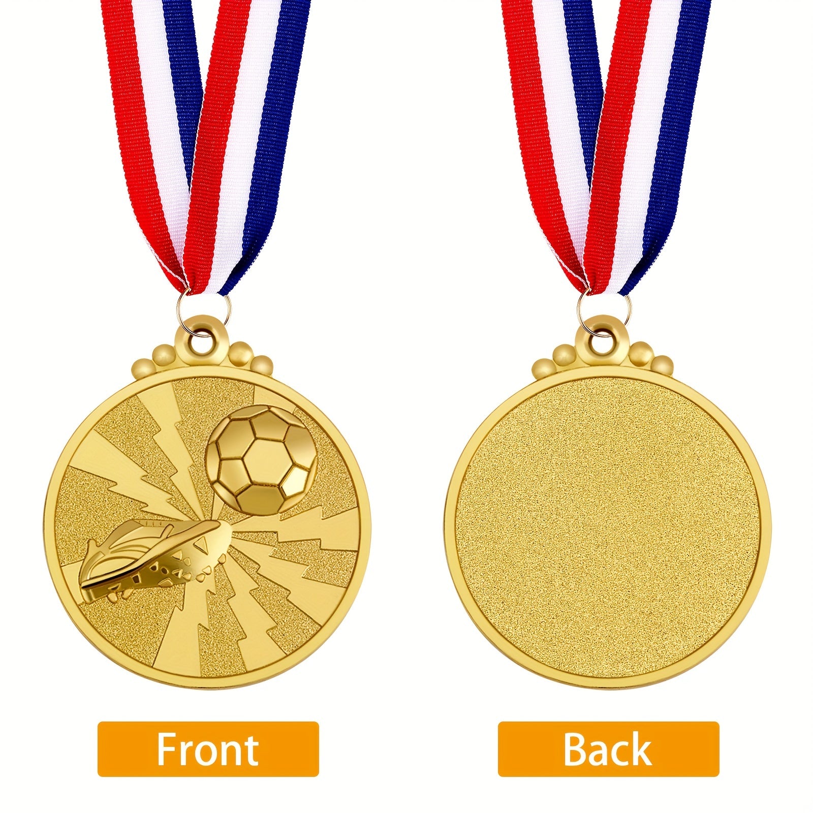 Football Medal Metal Golden Soccer Awards Medals for Competitions Size 5.08 cm