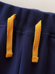 Boys Construction Car Embroidered Jogger Sweatpants
