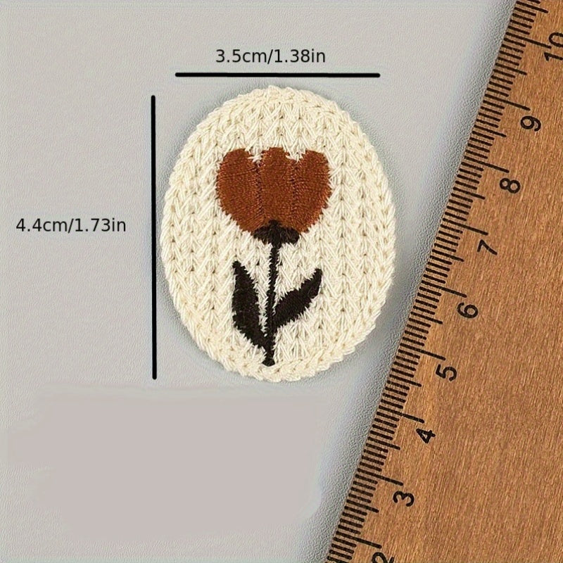 Tulip Woven Table Mat for Dollhouses - Floral Heart Patterns