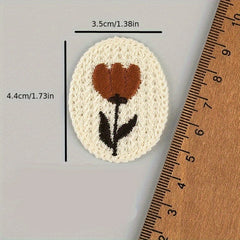 Tulip Woven Table Mat for Dollhouses - Floral Heart Patterns