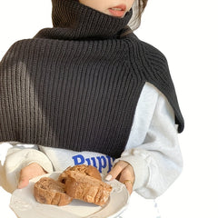 Elasticity Knitted Scarf Warm Outdoor Thick Winter Shawl