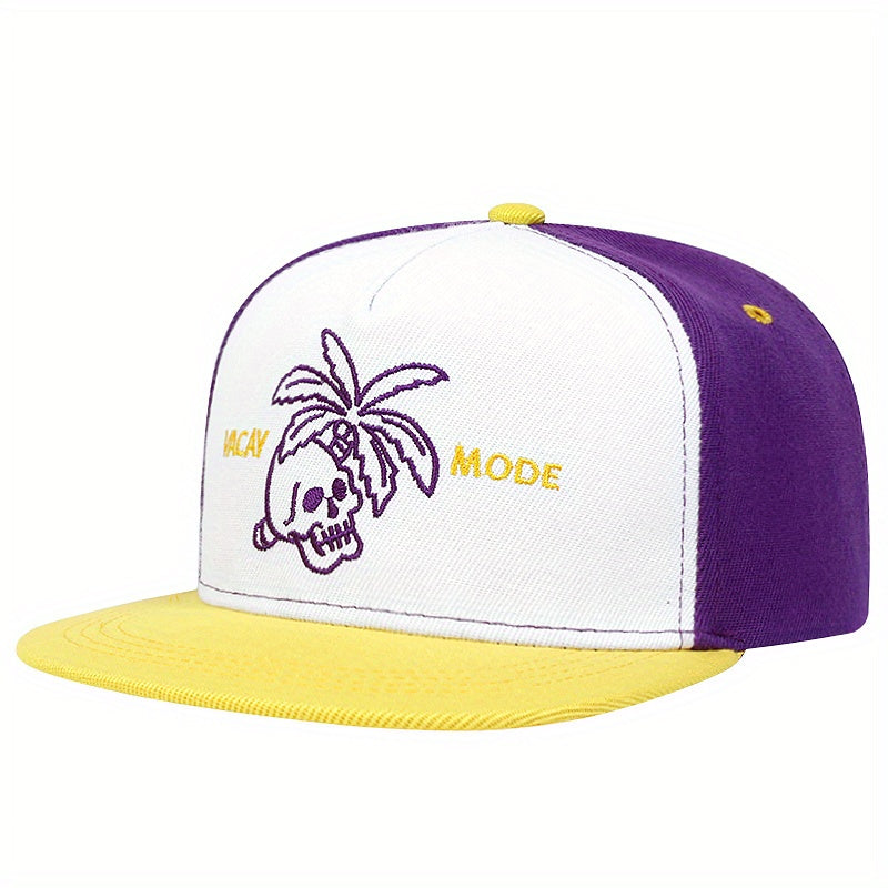 Men's Block Flat Brim Snapback Hat