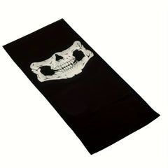 Adult Halloween Death Cloak Skull Face Towel Gloves Costume Set