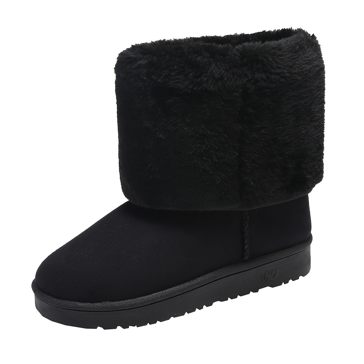 Women's Snow Flat Boots Fluffy Fur Lined Non slip Warm Thickened