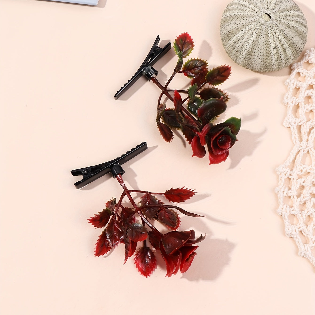 2pcs Flower Tree Duck Billed Clip for Hair Bangs