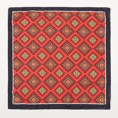 Red Bandana Boho Printed Square Scarf Neckerchief Head Wrap