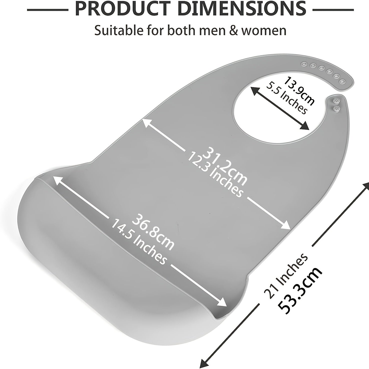 Kitchen Adult Bibs Silicone with Crumb Catcher