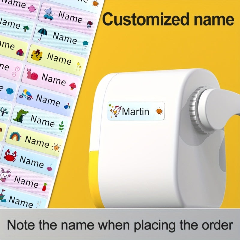 120pcs Name Tag Sticker Customize Stickers Waterproof MEDIUM Size 4 6x1