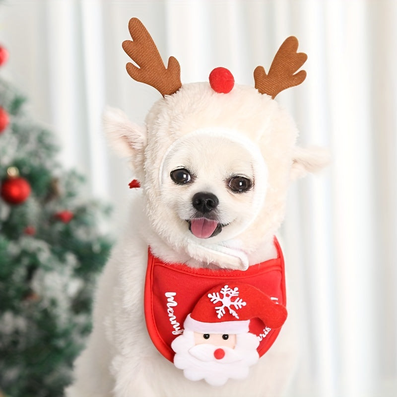 Christmas Pet Hat for 8-15lb Dogs, Outdoor Party Accessory