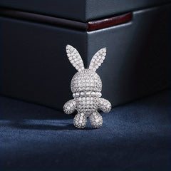Zircon Rabbit Brooch for Men & Women