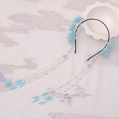 Vintage Chinese Style Hanfu Hairband with Flower Tassel