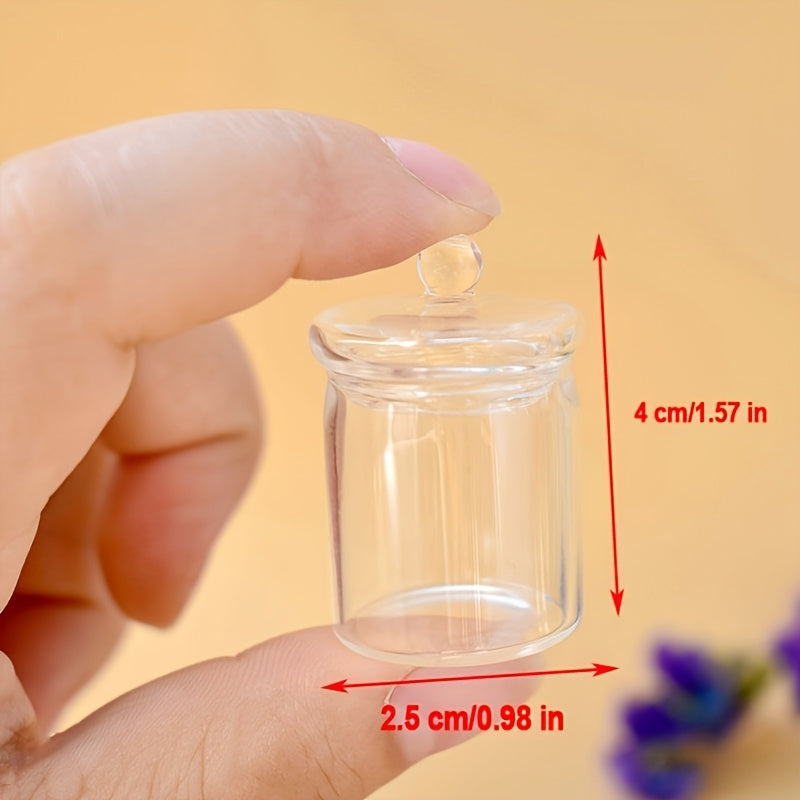 Mini Glass Jar Dollhouse Decor Fiberglass Material