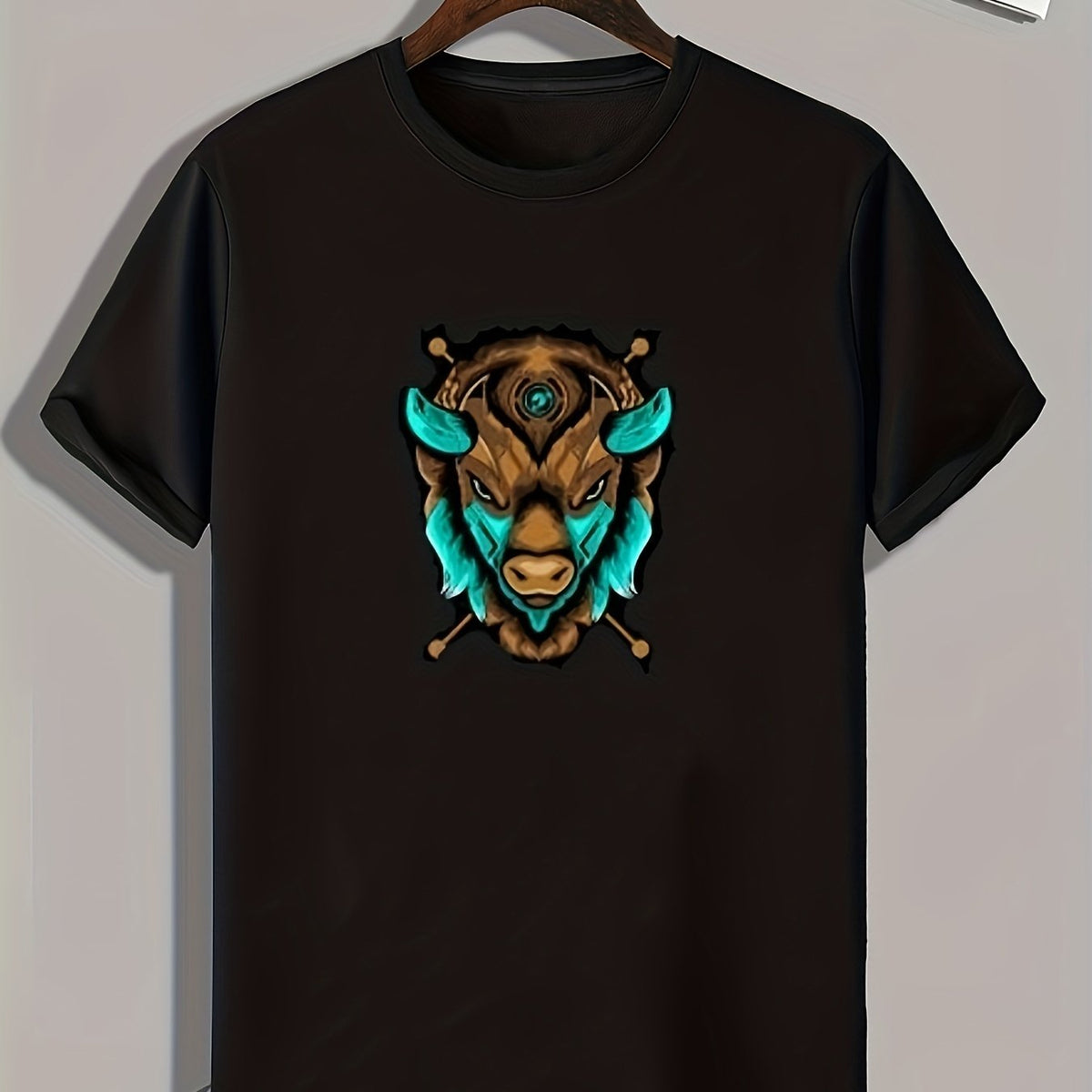 Animal Pattern Print Men's Sports T-shirt