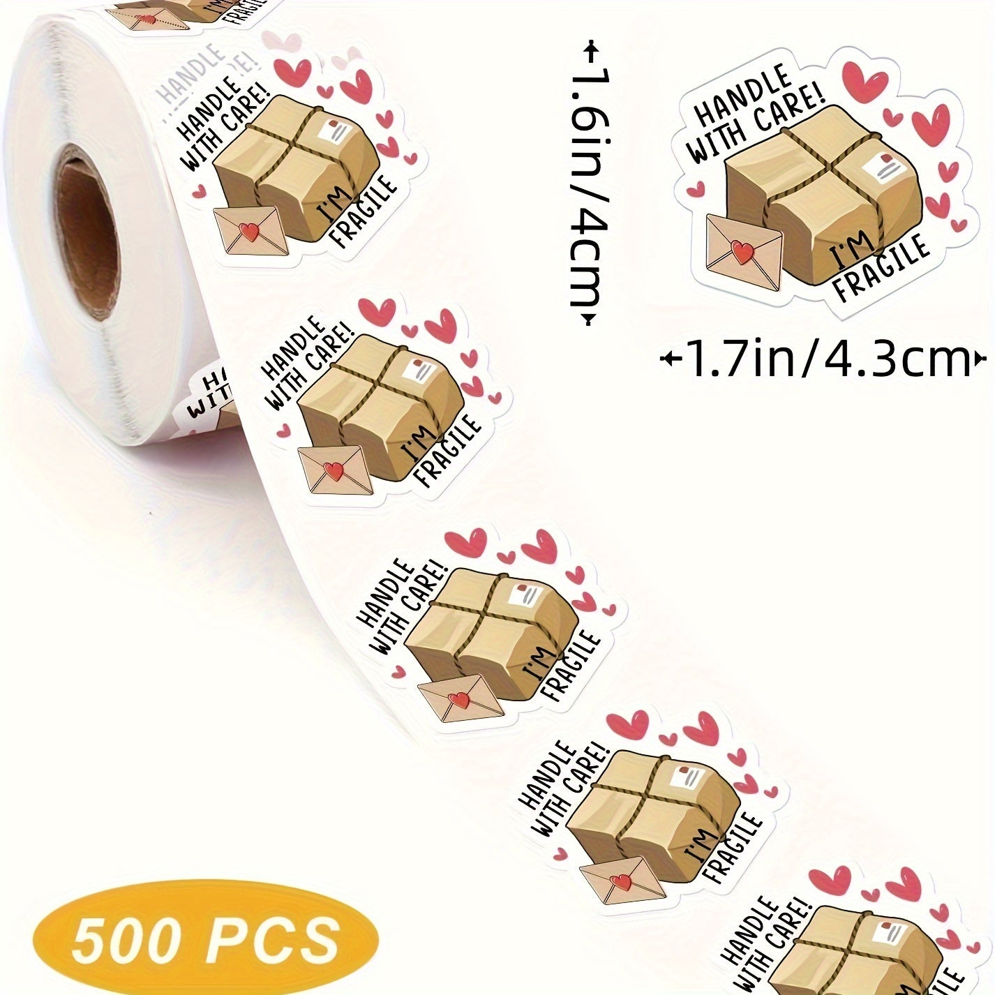 500pcs Colorful Stickers Love Thank You Stickers