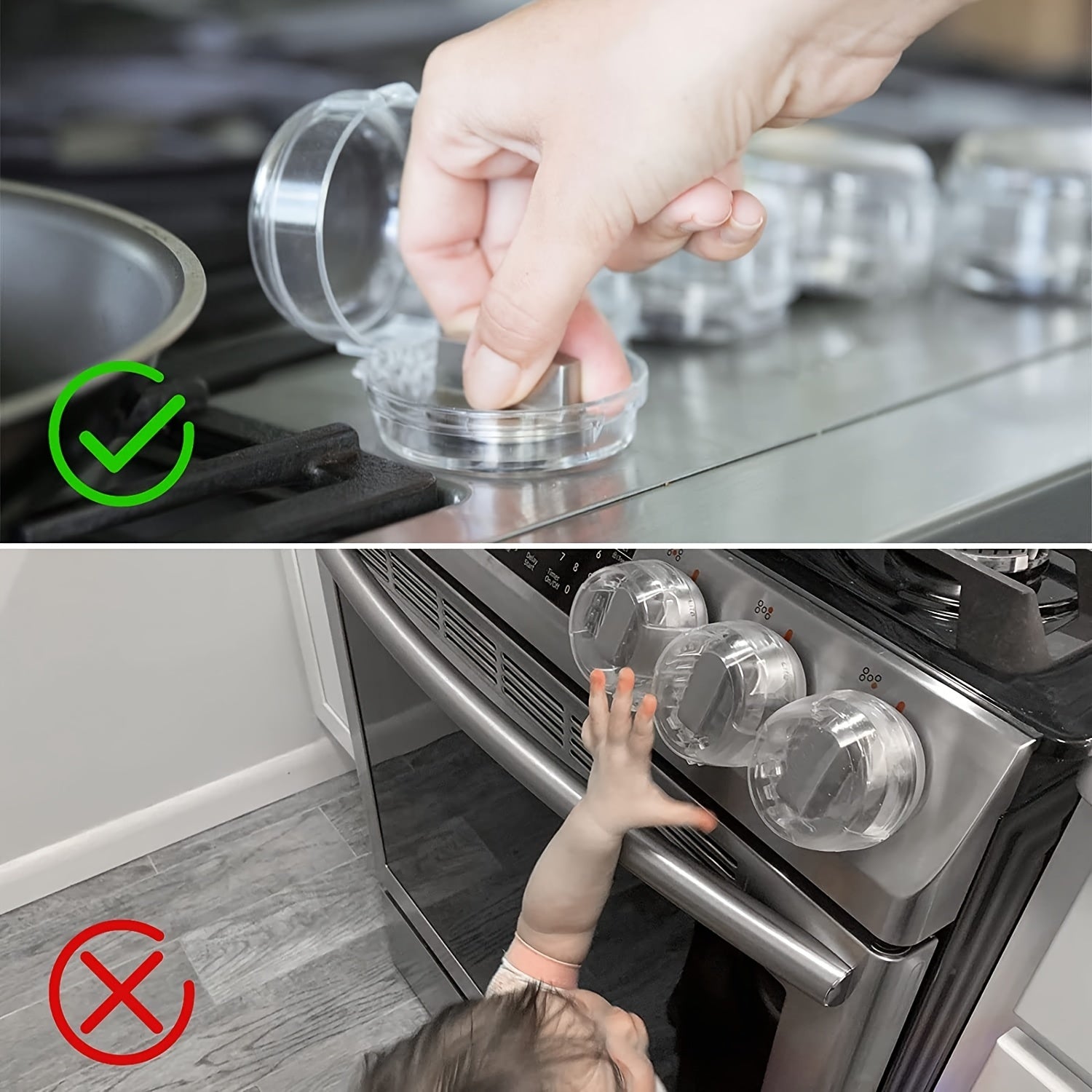 2pcs Stove Knob Covers Kitchen Safety Guards For Kids Baby Toddler