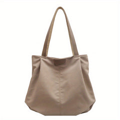 Large Canvas Tote Bag with Zipper, Versatile Shoulder Bag