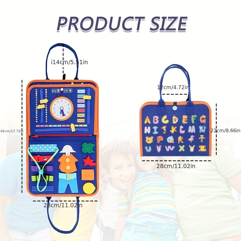 Montessori Busy Board Sensory Toy for Toddlers 1-4