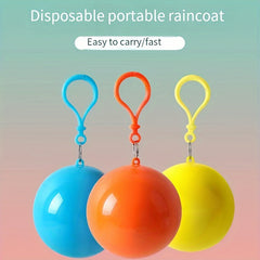 3pcs Portable Disposable Raincoats Compressed Spherical Ball Raincoats