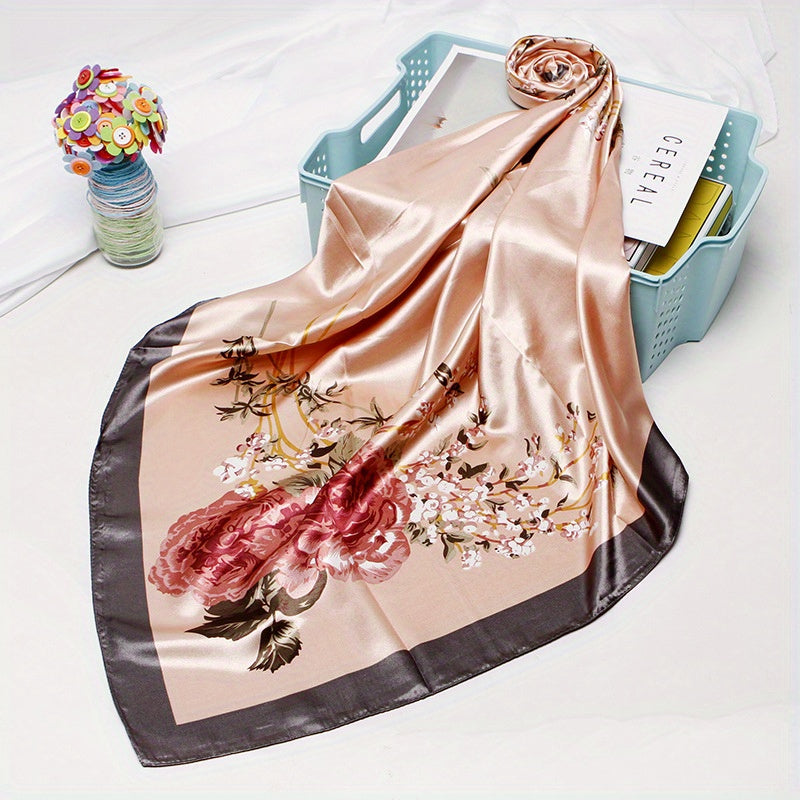 Square Satin Scarf for Workplace