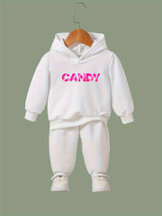 OERYUI Candy Print Hoodies Pants Set For Spring Fall Sports
