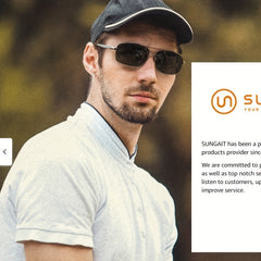 Men's Vintage Square Frame Polarized Sunglasses for Outdoor Cycling