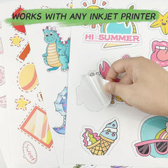 50 Sheets Printable Vinyl Glossy Self Adhesive Waterproof D