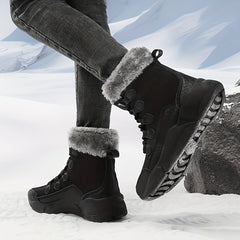 Women's Snow Boots Warm Slip On Platform Boots Comfortable Walking Shoes