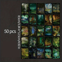 50pcs Vintage Art Background Paper DIY Scrapbooking Material