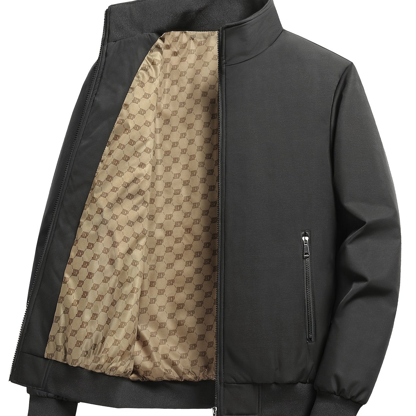 Men's Padded Stand Collar Jacket Windproof Outwear