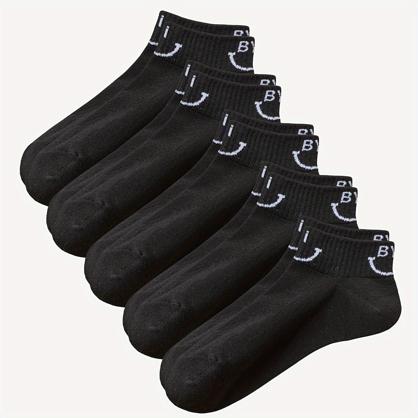 Letter Print Sports Short Socks Women's Stockings