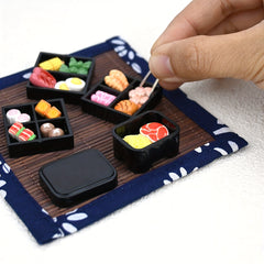 Japanese Bento Box Scene Decor Miniatures for Dollhouses