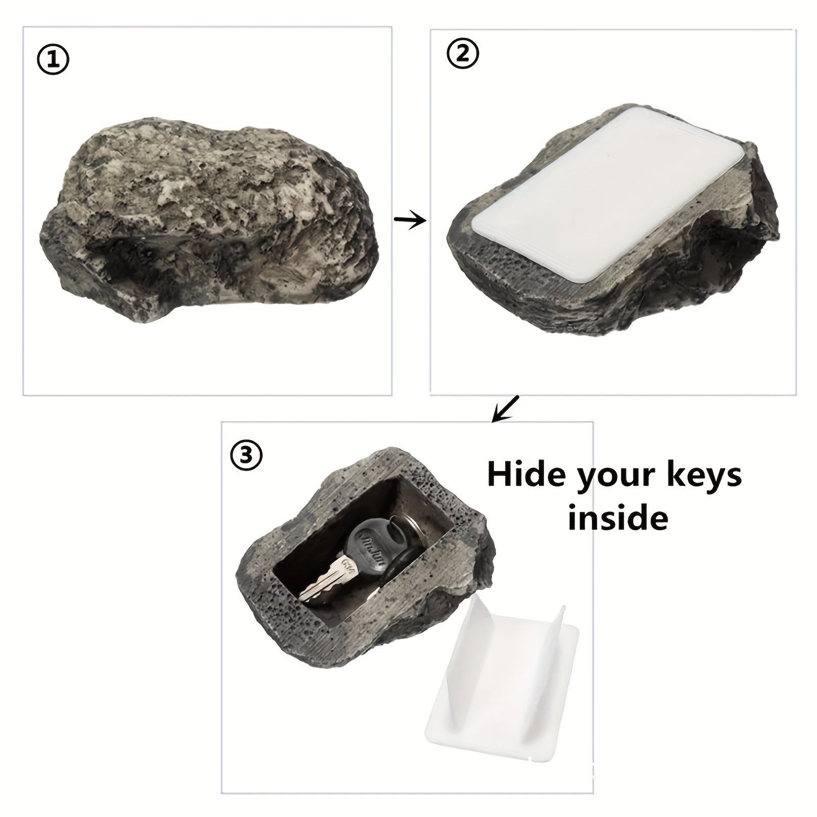 Faux Stone Key Hiding Box Outdoor Spare Key Holder