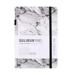 SULIRUN1981 A5 Grid Notebook 120gsm Thick Paper Elastic Tape Pen Insert