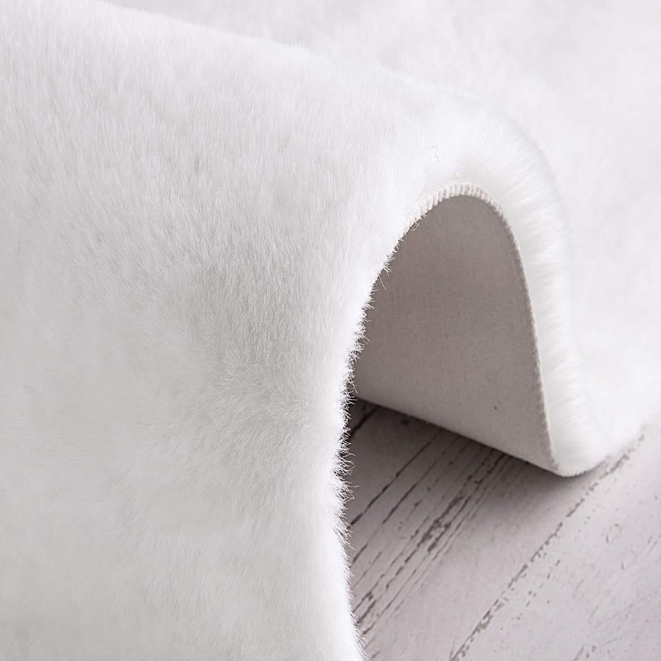 1pc Soft Faux Fur Area Rug 15 7inch Floor Mat for Bedroom Living Room