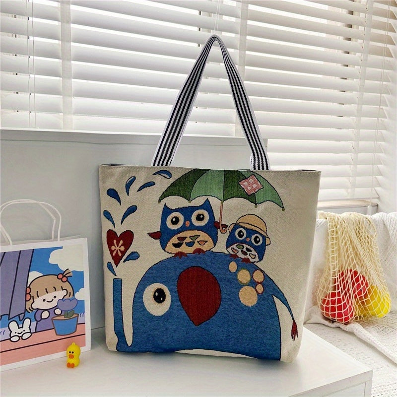 Animal Pattern Large Capacity Cartoon Shoulder Bag