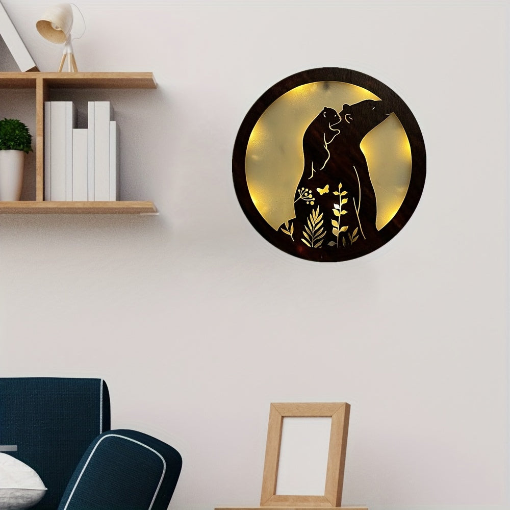 LED Light Carving Fairy Tale Wooden Hanging Sign