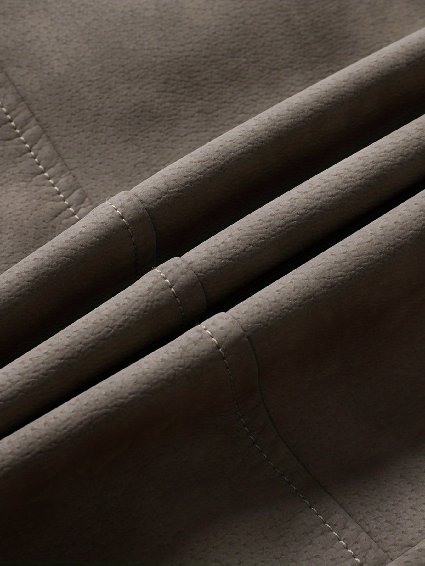 Men's PU Leather Lapel Thermal Jacket for Fall and Winter Outdoor Activities