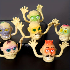 6pcs Halloween Kids Finger Ghost Zombie Finger Toy Props