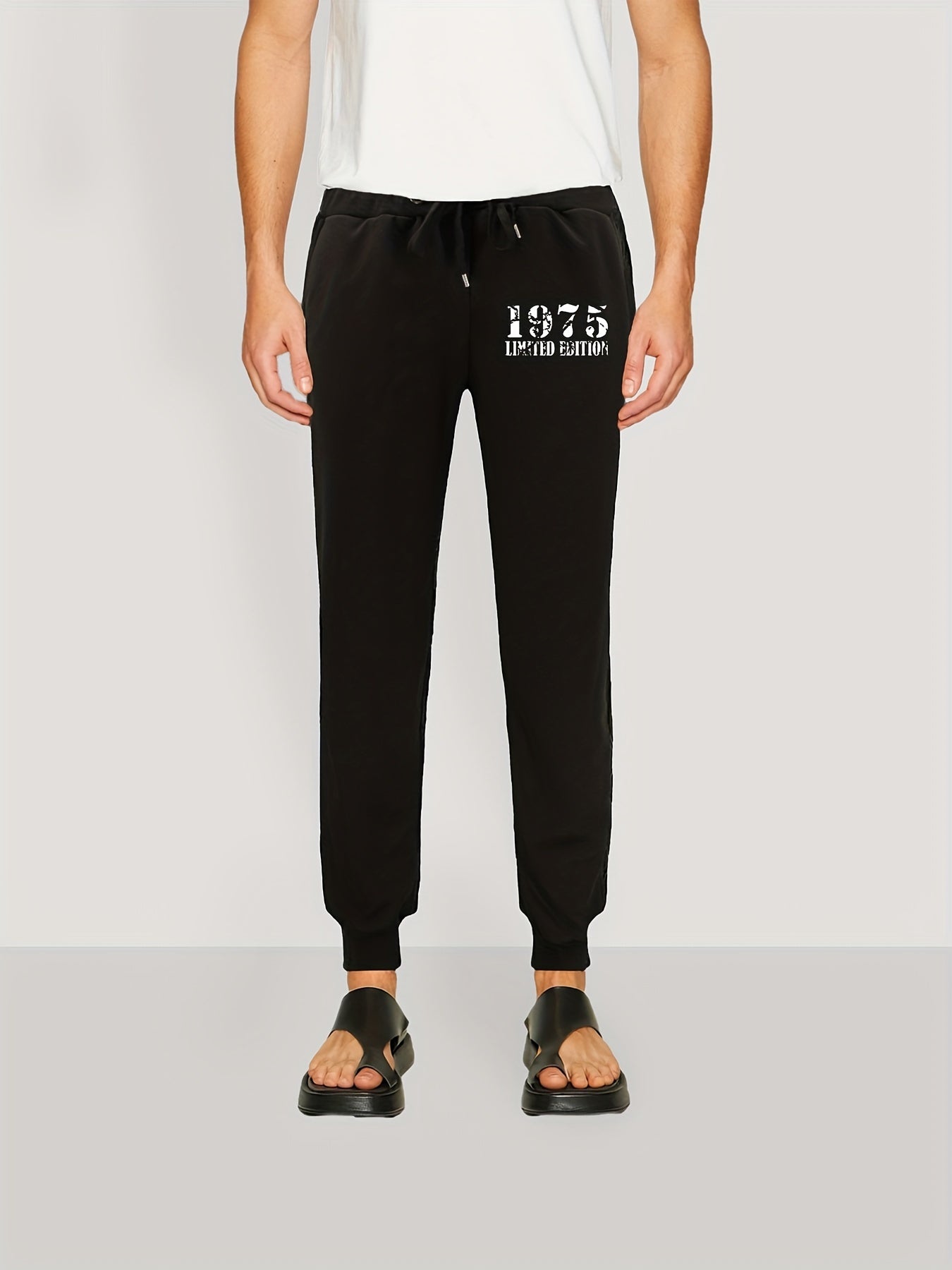 1975 Edition Casual Stretch Drawstring Joggers Men s Pants