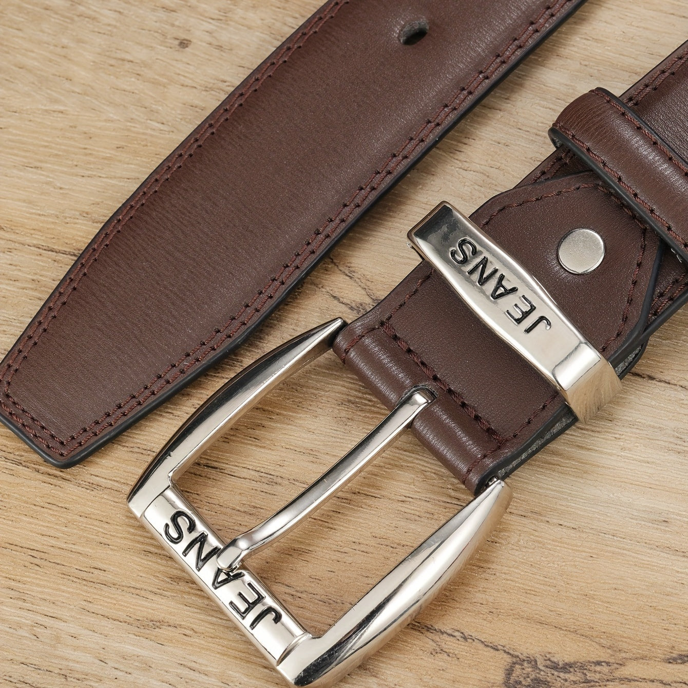 Vintage Men's Double Circle Engraved Belt