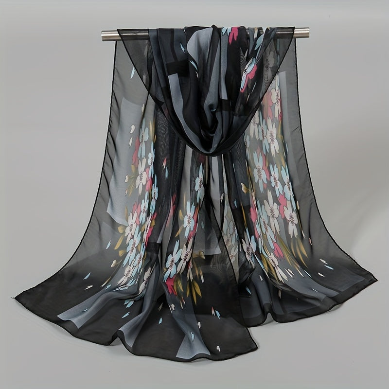 Boho Lightweight Chiffon Scarf Print Long Shawl Wrap Summer Sunscreen Headscarf