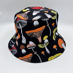 Cartoon Mushroom Print Fisherman Hat Sun Protection Hat