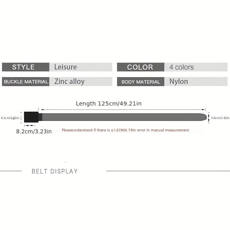 Tactical Nylon Men's Belt for Outdoor Sports Travel