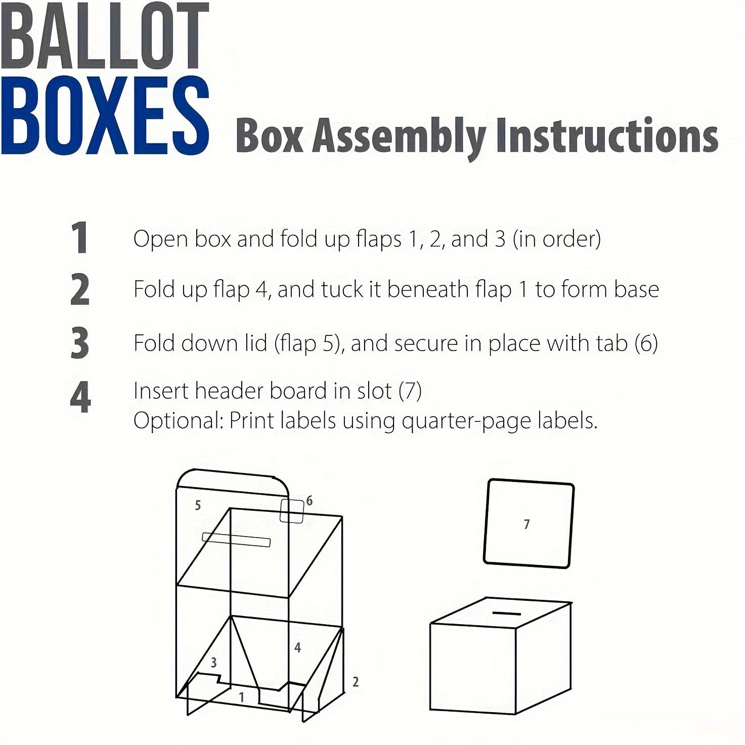 10pcs Ballot Box Raffle Ticket Donation Boxes with Removable Header