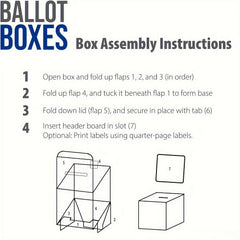 10pcs Ballot Box Raffle Ticket Donation Boxes with Removable Header